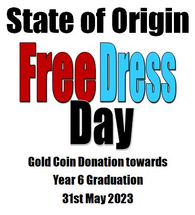State of Origin Free Dress Day